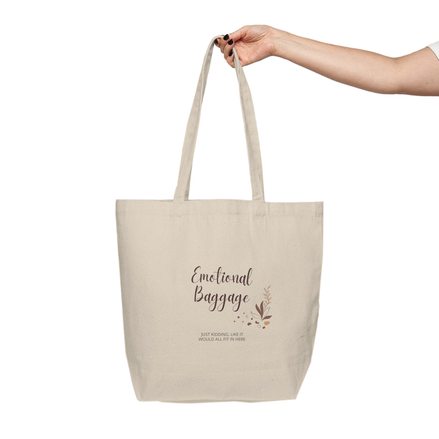 Emotional Baggage Tote – Funny Mental Health Quote Natural Cotton Tote
