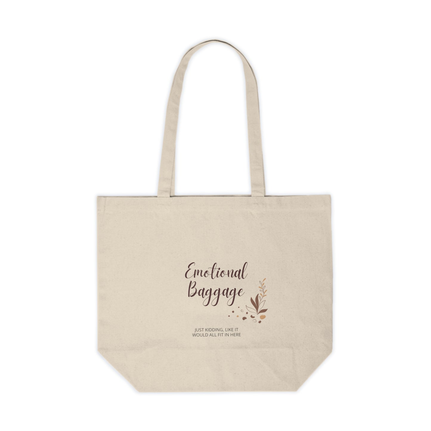 Emotional Baggage Tote – Funny Mental Health Quote Natural Cotton Tote