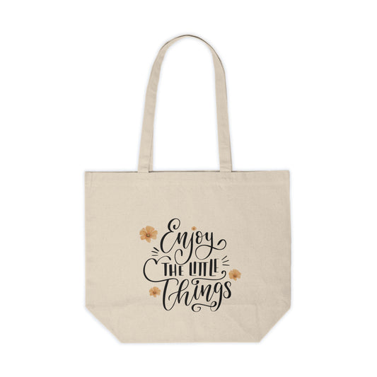 Enjoy the Little Things Tote – Inspirational Quote Cotton Tote Bag